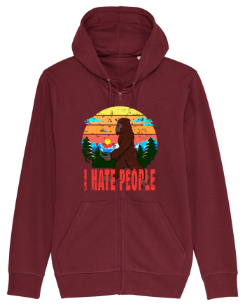 I Hate People Vintage Bigfoot Burgundy