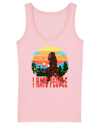 I Hate People Vintage Bigfoot Cotton Pink