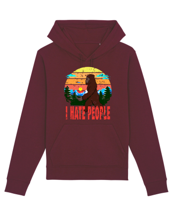 I Hate People Vintage Bigfoot Burgundy