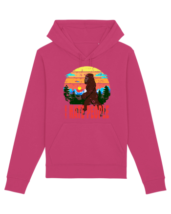 I Hate People Vintage Bigfoot Raspberry