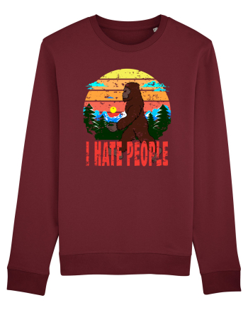 I Hate People Vintage Bigfoot Burgundy