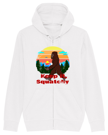 Keep It Squatchy Retro Bigfoot White