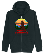 Keep It Squatchy Retro Bigfoot Hanorac cu fermoar Unisex Connector