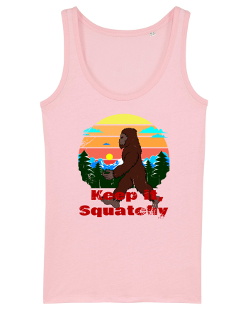 Keep It Squatchy Retro Bigfoot Cotton Pink