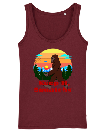 Keep It Squatchy Retro Bigfoot Burgundy