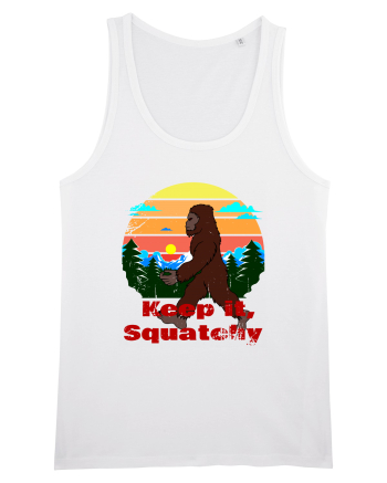 Keep It Squatchy Retro Bigfoot White