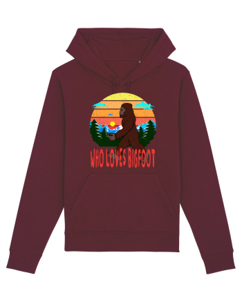 Who Loves Bigfoot Burgundy