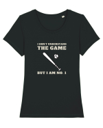 Nu Ințeleg Jocul, Dar Eu Sunt No.1, Baseball Tricou mânecă scurtă guler larg fitted Damă Expresser