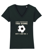 Nu Ințeleg Jocul, Dar Eu Sunt No.1, Fotbal Tricou mânecă scurtă guler V Damă Evoker