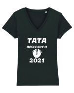 Tată Începător 2021 Tricou mânecă scurtă guler V Damă Evoker