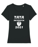 Tată Începător 2021 Tricou mânecă scurtă guler larg fitted Damă Expresser