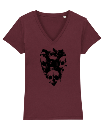 Skull Shield Burgundy