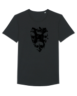 Skull Shield Tricou mânecă scurtă guler larg Bărbat Skater