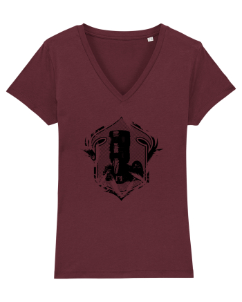 Camera Crest Burgundy