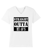 Straight Outta My 40s Tricou mânecă scurtă guler V Bărbat Presenter