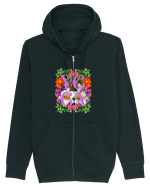 Yoga Este Sportul Meu Favorit Design Cu Flori Hanorac cu fermoar Unisex Connector