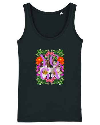 Yoga Este Sportul Meu Favorit Design Cu Flori Black