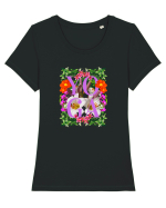 Yoga Este Sportul Meu Favorit Design Cu Flori Tricou mânecă scurtă guler larg fitted Damă Expresser