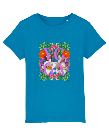 Yoga Este Sportul Meu Favorit Design Cu Flori Azur