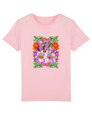 Yoga Este Sportul Meu Favorit Design Cu Flori Cotton Pink