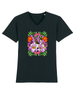 Yoga Este Sportul Meu Favorit Design Cu Flori Tricou mânecă scurtă guler V Bărbat Presenter