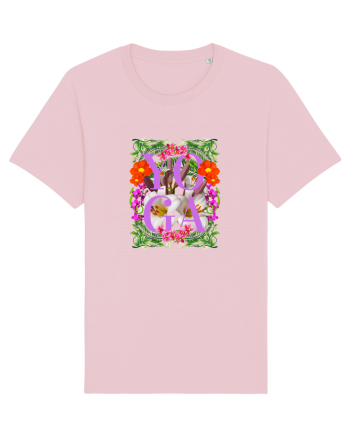 Yoga Este Sportul Meu Favorit Design Cu Flori Cotton Pink