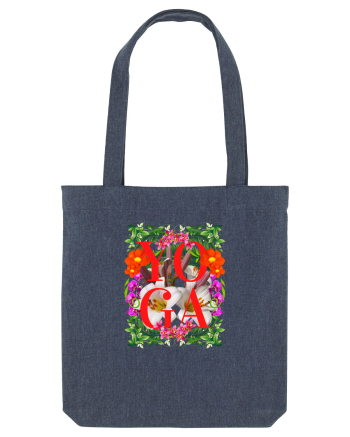 Yoga Este Sportul Meu Favorit Design Cu Flori Midnight Blue