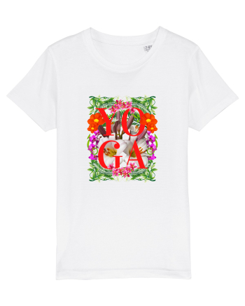 Yoga Este Sportul Meu Favorit Design Cu Flori White