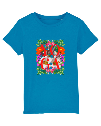 Yoga Este Sportul Meu Favorit Design Cu Flori Azur