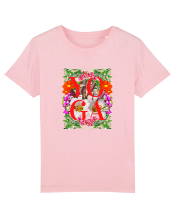 Yoga Este Sportul Meu Favorit Design Cu Flori Cotton Pink