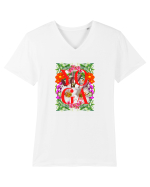 Yoga Este Sportul Meu Favorit Design Cu Flori Tricou mânecă scurtă guler V Bărbat Presenter