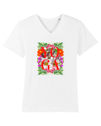Yoga Este Sportul Meu Favorit Design Cu Flori White