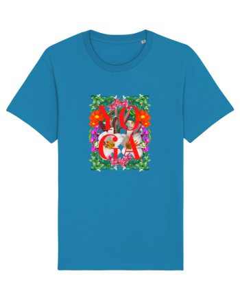 Yoga Este Sportul Meu Favorit Design Cu Flori Azur