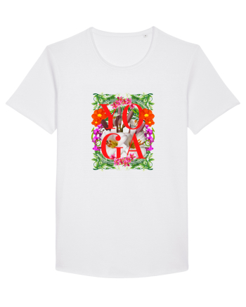 Yoga Este Sportul Meu Favorit Design Cu Flori White