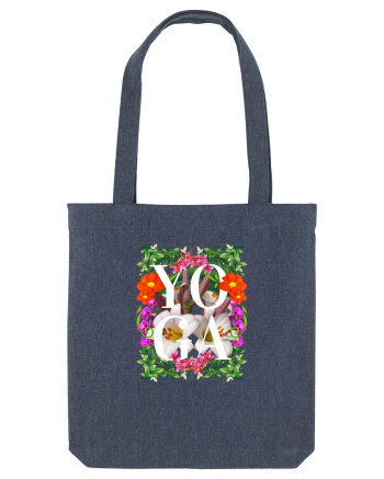 Yoga Este Sportul Meu Favorit Design Cu Flori Midnight Blue