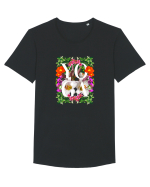 Yoga Este Sportul Meu Favorit Design Cu Flori Tricou mânecă scurtă guler larg Bărbat Skater