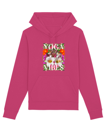 Yoga Vibratii Design Cu Flori Raspberry