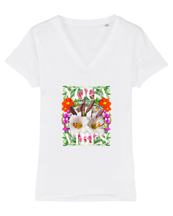 Yoga Vibratii Design Cu Flori White