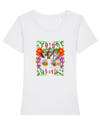 Yoga Vibratii Design Cu Flori White