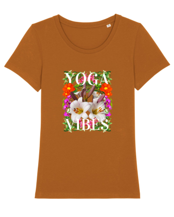 Yoga Vibratii Design Cu Flori Roasted Orange