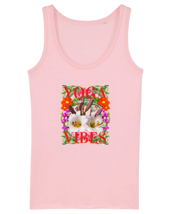 Yoga Vibratii Design Cu Flori Cotton Pink
