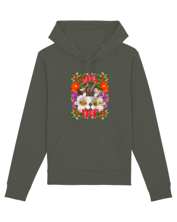 Yoga Vibratii Design Cu Flori Khaki
