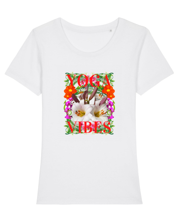 Yoga Vibratii Design Cu Flori White