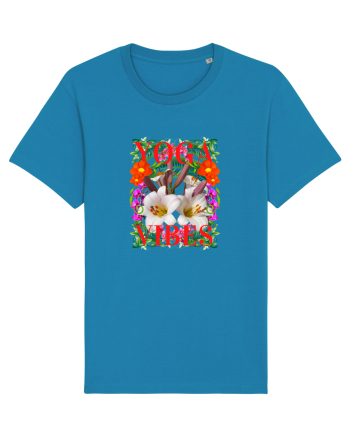 Yoga Vibratii Design Cu Flori Azur