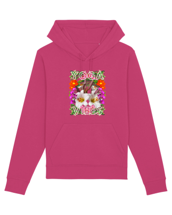 Yoga Vibratii Design Cu Flori Raspberry