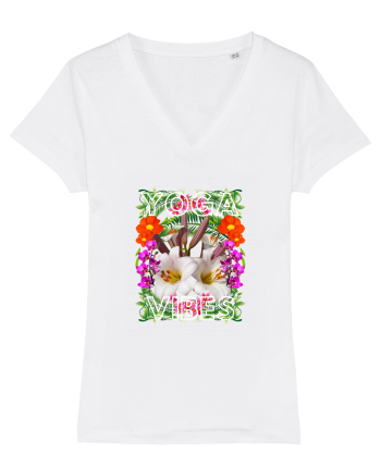 Yoga Vibratii Design Cu Flori White