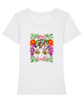 Yoga Vibratii Design Cu Flori White