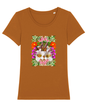 Yoga Vibratii Design Cu Flori Roasted Orange