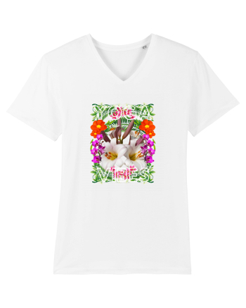 Yoga Vibratii Design Cu Flori White