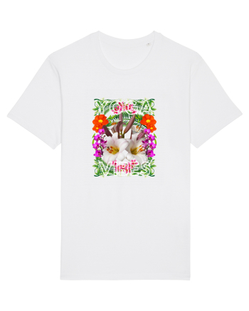 Yoga Vibratii Design Cu Flori White